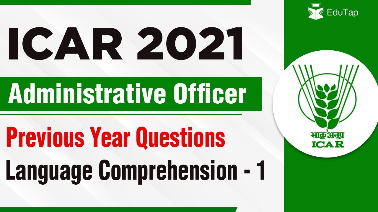 PYQs from Language Comprehension for ICAR AO Exam - 1 | ASRB AO Notification 2021