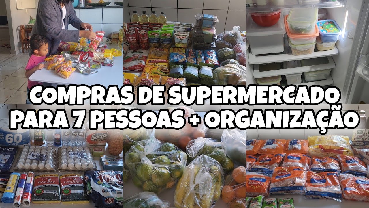 COMPRAS DE SUPERMERCADO DO MÊS DE AGOSTO - ATACADISTA - PARA 7 PESSOAS