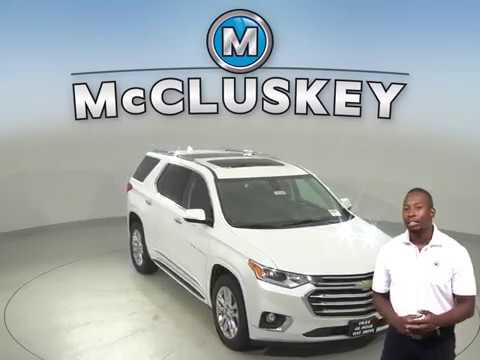 191402 New 2019 Chevrolet Traverse High Country AWD White SUV Test Drive, Review, For Sale -
