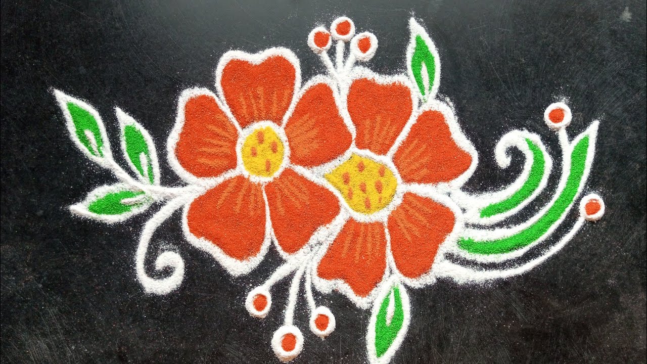Traditional festive rangoli design 🏵️ #rangoli 
