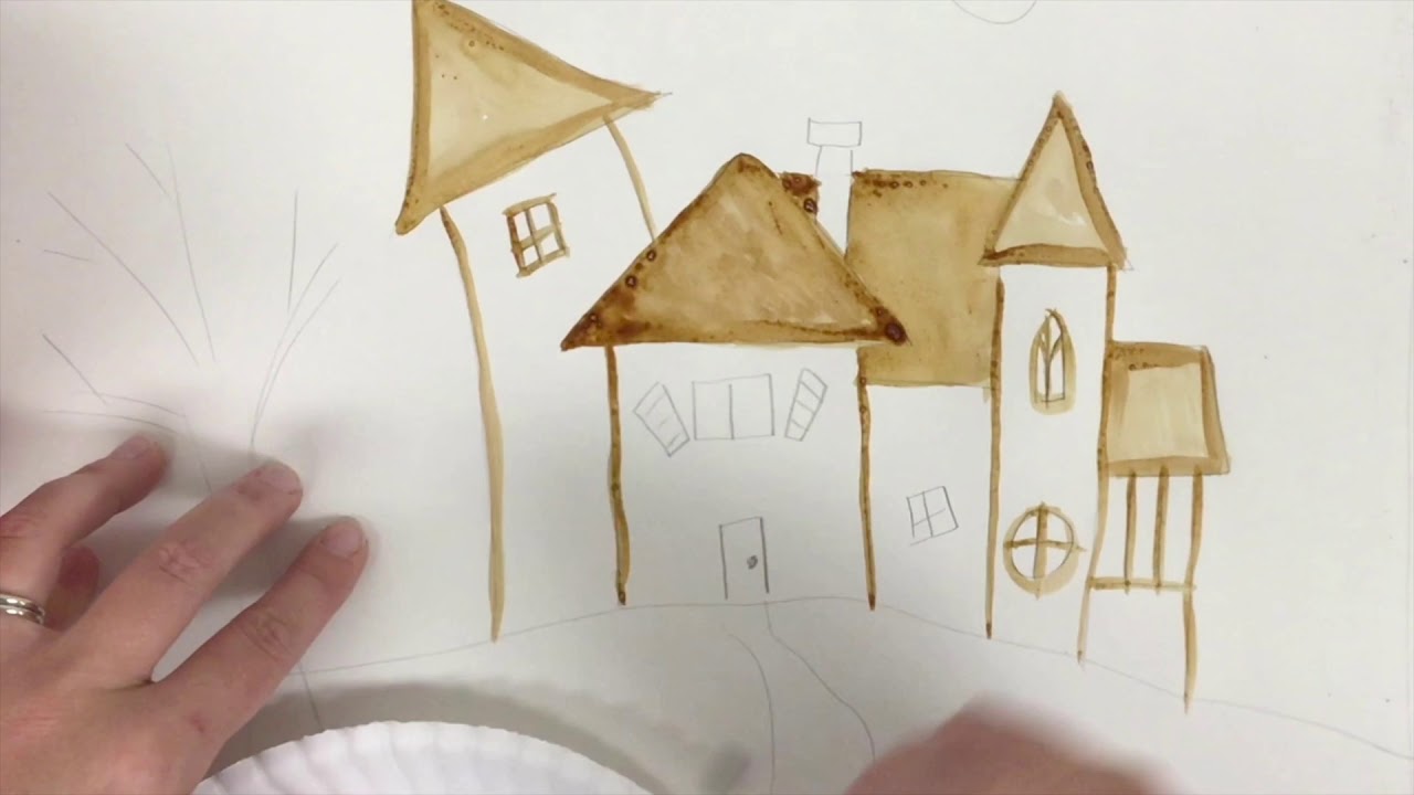 Instant Coffee Haunted House Painting YouTube