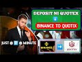 Deposit in Quotex from Binance USDT || Binary Trading House ||