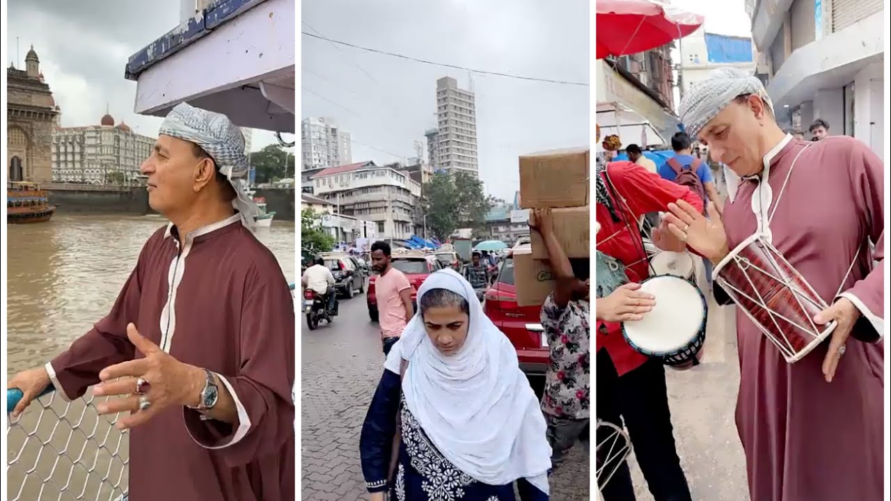 صولة وجولة في الهند .. سوق البهارات والطبول والمطاعم والقماش و جولة كورنيش بومبي .. الشيف خالد حرية