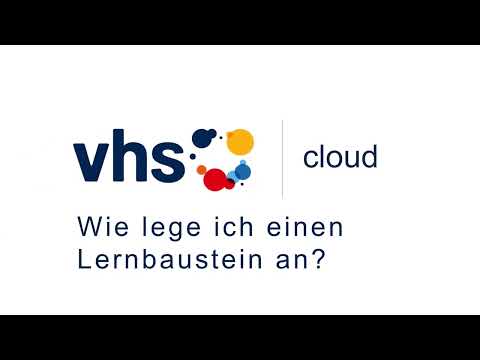 vhs.cloud: Wie lege ich einen Lernbaustein an?