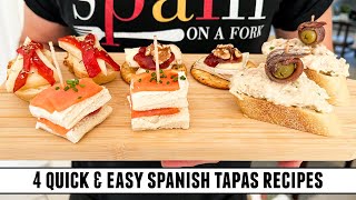 4 LAST-MINUTE Tapas for your Holiday Party | QUICK & EASY Tapas Recipe