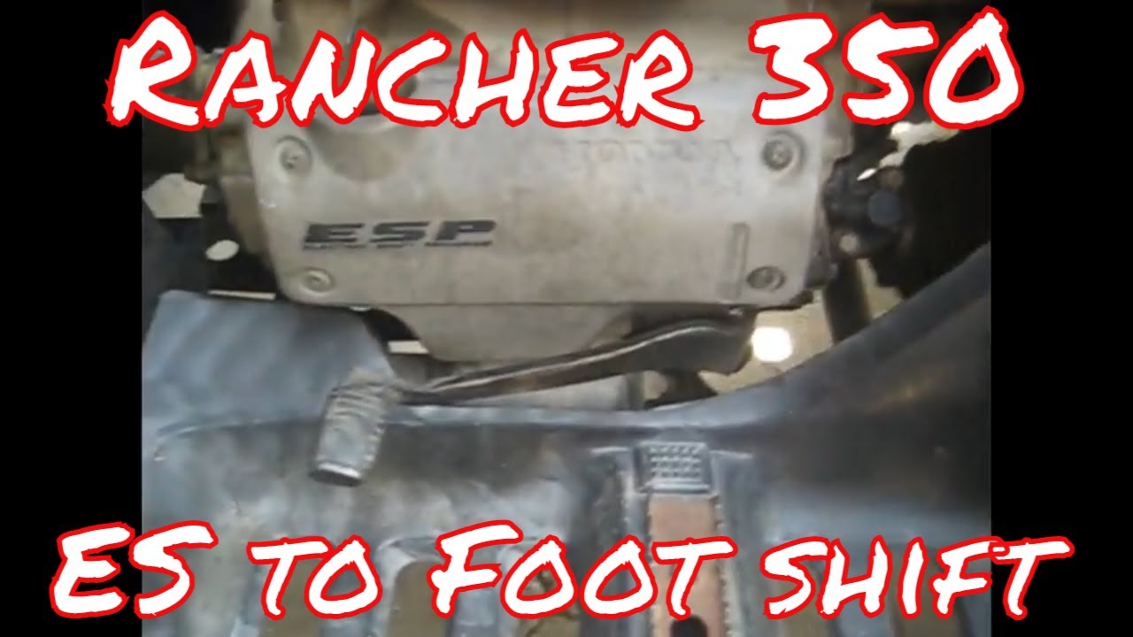 Honda Rancher 350 electric shift to manual shift conversion - YouTube