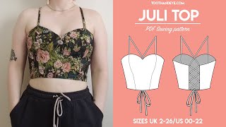 || The Juli Top || How to Make A Lace Up Corset Style Top with Downloadable Sewing Pattern by Tooth & Eye 3,185 views 1 year ago 11 minutes, 38 seconds