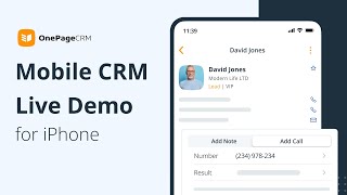 Mobile CRM for iPhone & iPad | OnePageCRM Mobile App Demo screenshot 4