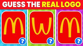 Guess the Real LOGO 🤔🧠✔️ | Test your logo IQ! | Logo Quiz 2026 screenshot 1