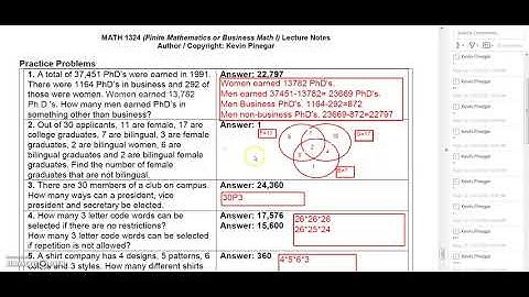5 3 6 Finite Math  Permutation and Combination Practice
