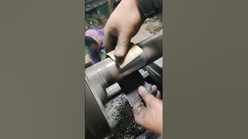 How iron shape cutting is done with lathe machine #cnc #lathe