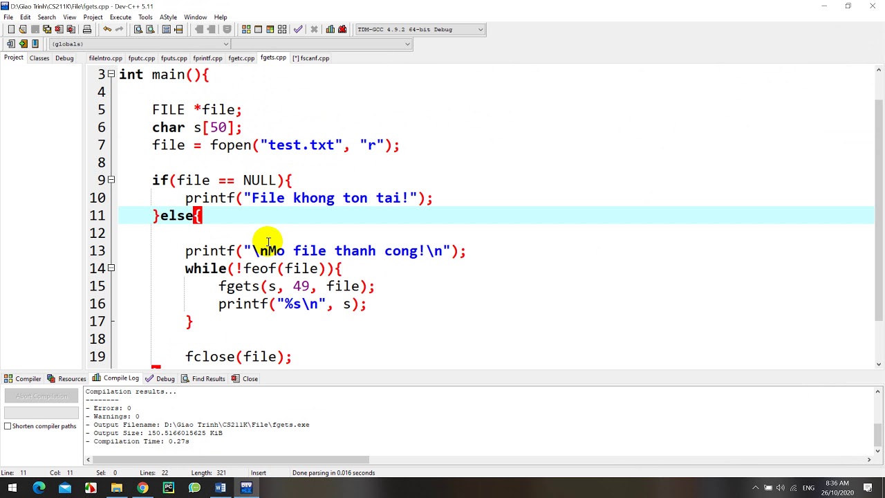 File | Đọc File Với fscanf() Trong C - YouTube
