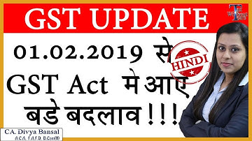 Important Amendment in GST| ITC on motor cars| Composition Scheme| Easy GST Returns| CA Divya Bansal