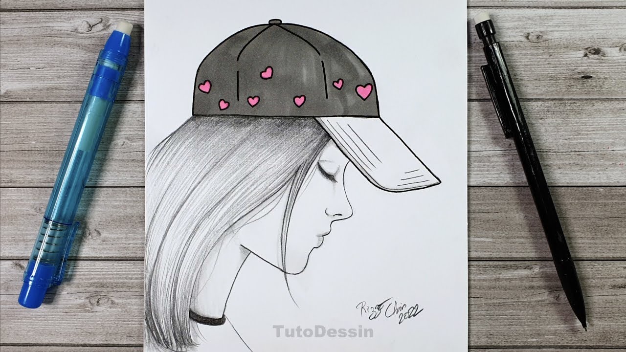 Comment dessiner une fille avec une casquette pour les débutants