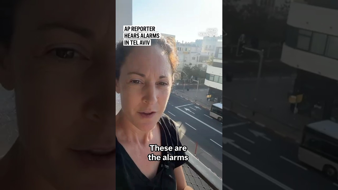 AP reporter hears alarms in Tel Aviv