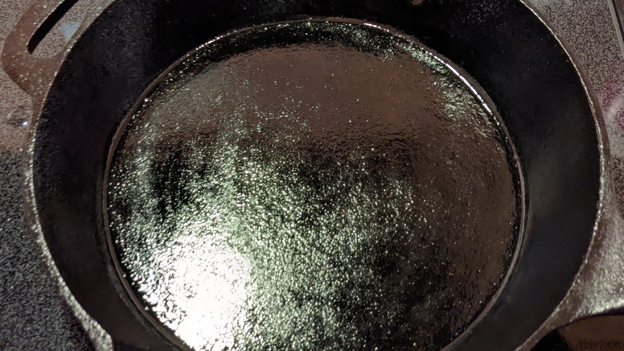 How to Season a Cast Iron Skillet using Kirkland Grape Seed Oil from Costco YouTube