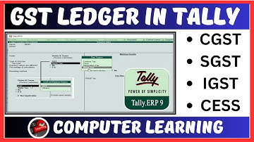 GST Ledger ( CGST, SGST, CESS ) in Tally ERP in Hindi | How To Create GST Ledger in Tally ERP