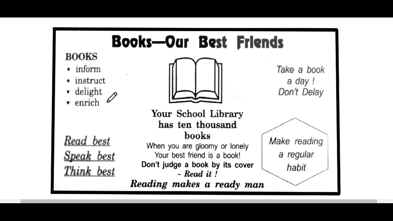 Poster On Books Our Best Friends Class 11 12 english YouTube poster-on-books-our-best-friends-class-11-12-english-youtube