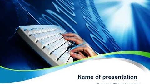 Digits In Line PowerPoint Template by PoweredTemplate.com