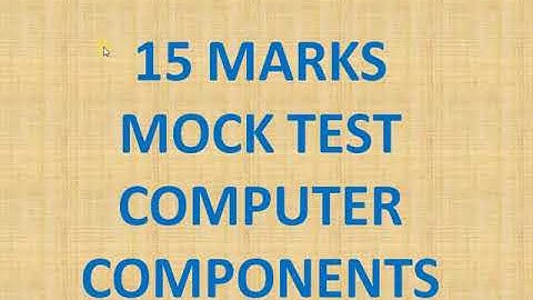 HP JOA (IT) Exam 2021||MOCK TEST FOR  COMPUTER COMPONENTS ||