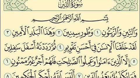 سورة التين بصوت الشيخ سعد الغامدي مكررة 7 مرات