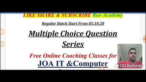 |JOA IT| MCQ Question Series | Free Online coaching classes. Most important MCQ .