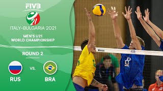 RUS vs. BRA - Round 2 | Full Game | Men's U21 Volleyball World Champs 2021