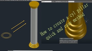 How to create a 3D cylindrical pillar  - autocad 3d