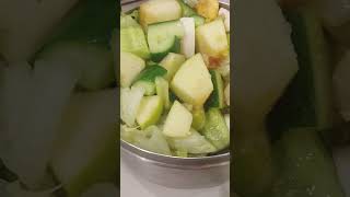 Having Tea Salad And Soup For Lunch