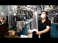 Processus de production de masse de bas en nylon par une usine de bas corenne