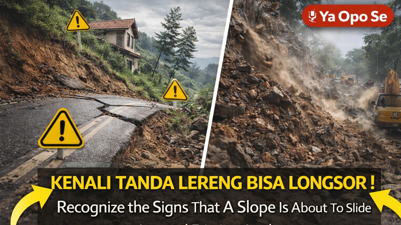 KENALI TANDA LERENG BISA LONGSOR ! RECOGNIZE THE SIGNS THAT A SLOP IS ...