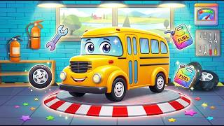Build a School Bus! 🚌 Car Garage Game for Kids | Animation Fun ✨ screenshot 3