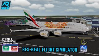 RFS - Real Flight Simulator- Birmingham to Dubai||Full Flight|A380||Emirates||FullHD||RealRoute