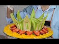 New idea for cutting slices of melon   by j pereira art carving