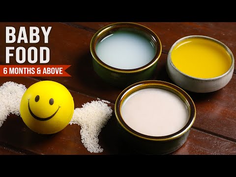 3 Baby Food Recipes for 6 Months & Above   Barley Water, Dal Water & Rice Water   Easy & Healthy