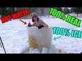 WORLD'S FIRST ICE HOT TUB! ON FROZEN LAKE!