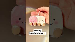 Making Jellycat Marshmallows ornaments with air dry clay #jellycat #clay #craft #ornaments #airdry