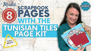 Tunisian Tiles Page Kit Workshop | Make 8 Elegant Layouts with Ease