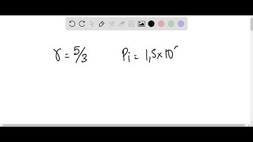A monatomic ideal gas (γ=5/3) is contained within a perfectly insulated cyl…
