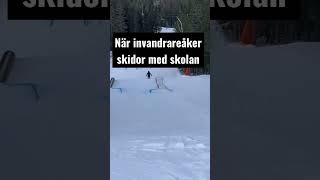 När invandrare åker skidor med skolan #fyp
