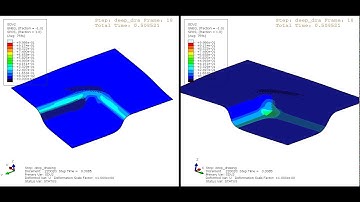Deep drawing example on damage and failure criteria with Abaqus Explicit