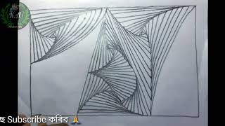 How to draw a 3d Spiral after writing the letter A | Spiral illusion drawing | Kishor Art