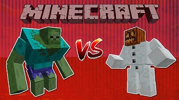Minecraft Mutant Zombie vs Mutant Snow Golem