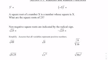 Video 8.1 and 8.2 part 1