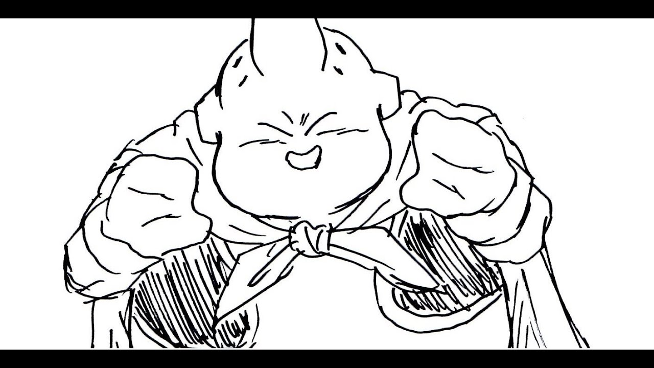 Dragonball 6分で魔人ブウ描いてみた Speed Drawing Majin Buu Youtube
