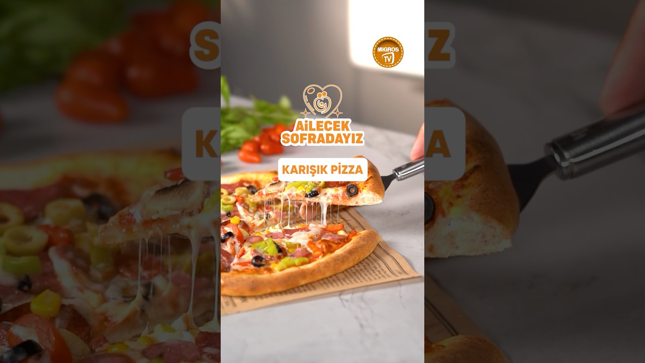Bol Malzemeli İki Kişilik Pizza Tarifi ???????? #migrostv #pizza #pratiktarifler