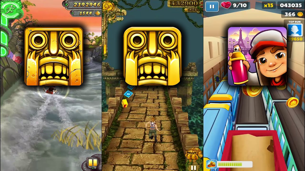 Temple Run 2 Sky Summit Vs Temple Run Vs Subway Surfers Paris 2020 ...