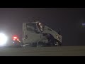 Truck stuck on guardrail following crash on east freeway