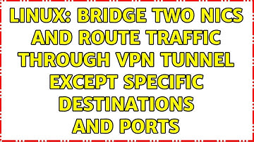 Linux: Bridge two NICs and route traffic through VPN tunnel except specific destinations and ports