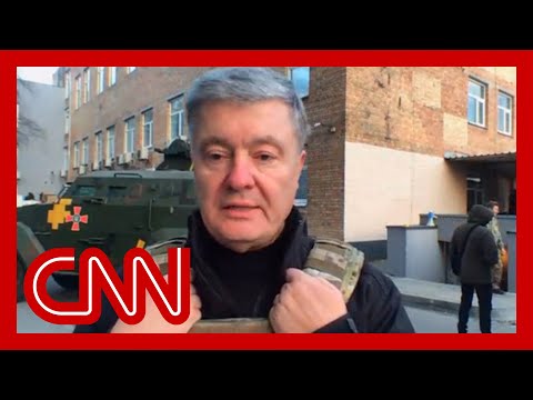 See former Ukrainian president's message from the streets amid invasion